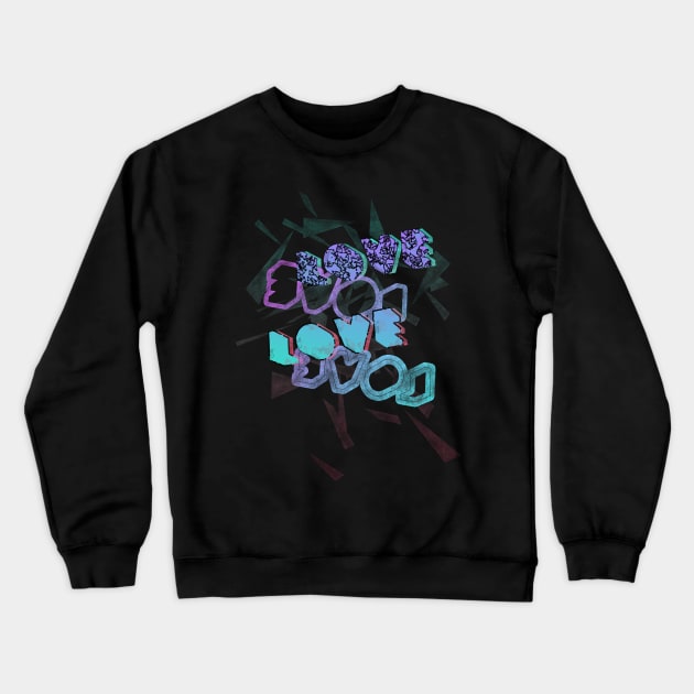 Retro Love Crewneck Sweatshirt by MaxGraphic